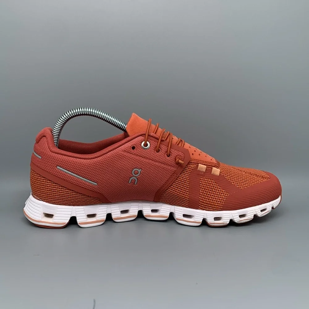 On Running Athletic Shoes in Red and White - Picture 6 of 7